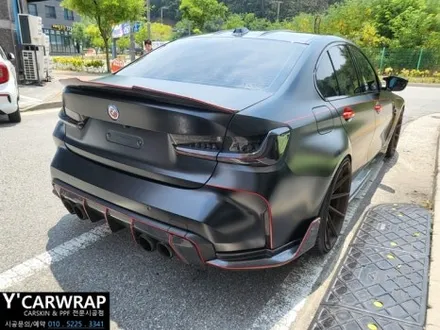BMW M3 자동차 전체랩핑 :) 타이니봇 사틴블랙 + 트론 데칼 포인트 시공! / 화성 동탄치동천로