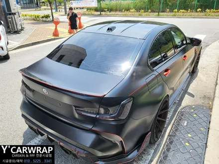 BMW M3 자동차 전체랩핑 :) 타이니봇 사틴블랙 + 트론 데칼 포인트 시공! / 화성 동탄치동천로