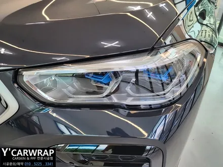 자동차 BMW X6 블랙 튜닝!:) 와이카랩 크롬죽이기 랩핑 + 헤드라이트 PPF / 화성 동탄치동천로