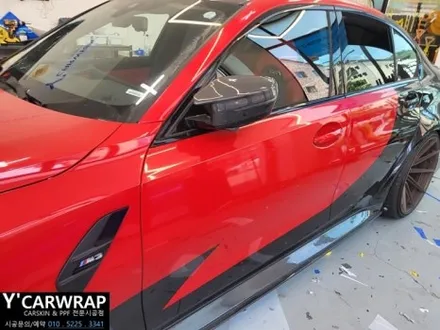 BMW M3 자동차 전체랩핑 :) 타이니봇 사틴블랙 + 트론 데칼 포인트 시공! / 화성 동탄치동천로