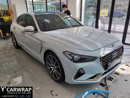 사틴블랙 감성을 입히다! :) 제네시스 G70 랩핑 튜닝 끝판 / 화성 동탄치동천로