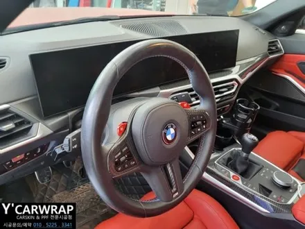 BMW M3 자동차 전체랩핑 :) 타이니봇 사틴블랙 + 트론 데칼 포인트 시공! / 화성 동탄치동천로