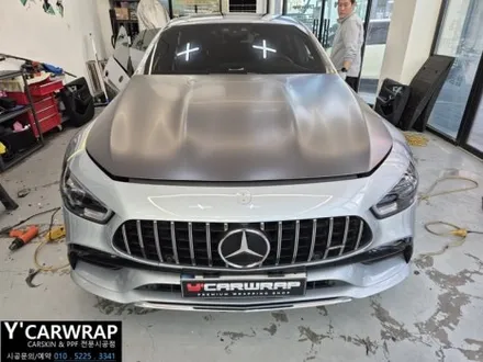 벤츠 GT43 AMG 자동차 전체랩핑 으로 순정무광 처럼 :) 사틴 다크 그레이 / 화성 동탄치동천로