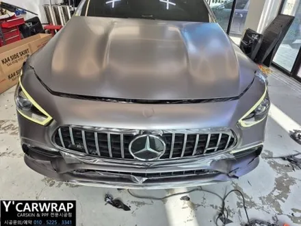 벤츠 GT43 AMG 자동차 전체랩핑 으로 순정무광 처럼 :) 사틴 다크 그레이 / 화성 동탄치동천로