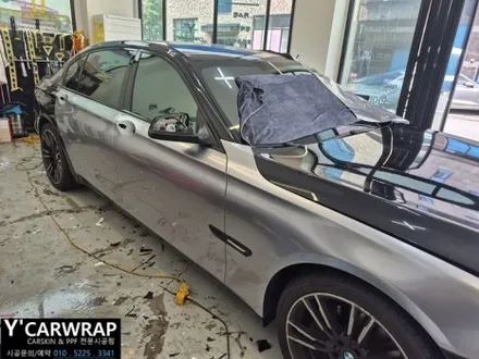 BMW 7시리즈 GT실버 컬러 전체 랩핑 :) 동탄 고광택 필름 시공 / 화성 동탄치동천로