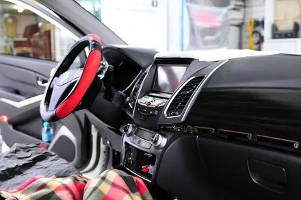 코란도C 포칼 스피커 튜닝 상단 카오디오 레진 작업 / 광주 남구