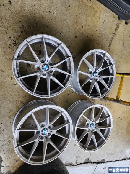 BMW428i 무광검메탈복원 & 중고 스노우타이어교환 [휠크렉][휠복원][겨울용타이어] / 인천 서구 금곡동