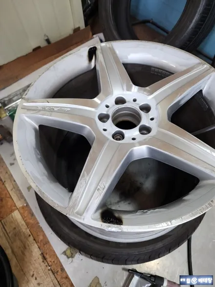 벤츠 S350 커팅 복원 & 중고 타이어 교환 [휠타이어][휠복원잘하는곳] / 인천 서구 금곡동