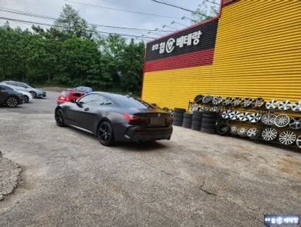 BMW 420i 쿠페 유광블랙 복원 & 중고타이어 교환 [휠타이어전문][가성비작업] / 인천 서구 금곡동