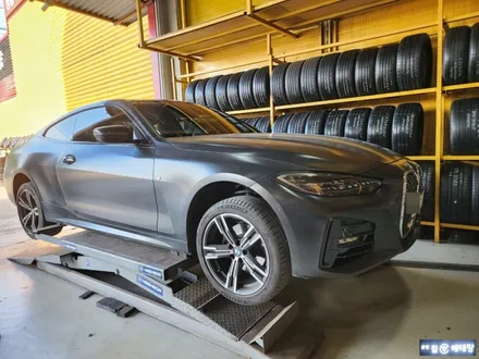 BMW 420i 쿠페 유광블랙 복원 & 중고타이어 교환 [휠손상복원][유광블랙맛집] / 인천 서구 금곡동