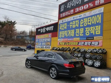 벤츠E300 컷팅복원 한국 벤투스S 타이어교환[림라인손상][휠수리복원] / 인천 서구 금곡동