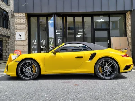 포르쉐 911터보s 옐로우 유광 대전전체랩핑 porsche 911 turbo s / 대전 도안동