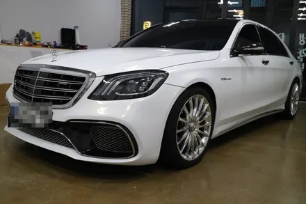 벤츠 S63 (65) amg 화이트골드 전체랩핑 / 대전 도안동