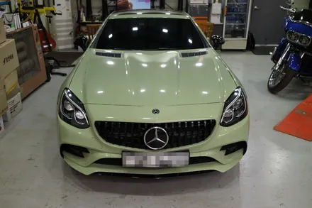 벤츠 SLC 43AMG 전체랩핑 ( 비닐프로그 피스타치오 그린 ) / 대전 도안동
