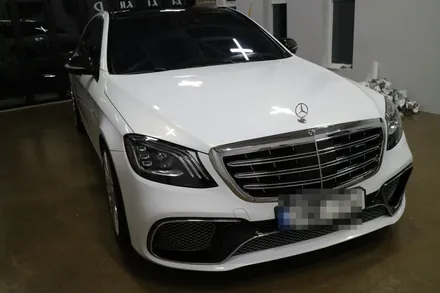 벤츠 S63 (65) amg 화이트골드 전체랩핑 / 대전 도안동