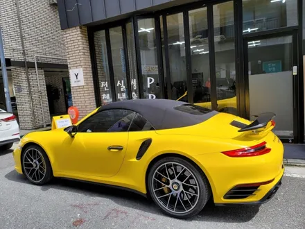 포르쉐 911터보s 옐로우 유광 대전전체랩핑 porsche 911 turbo s / 대전 도안동