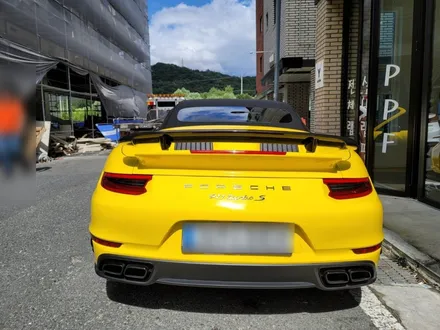 포르쉐 911터보s 옐로우 유광 대전전체랩핑 porsche 911 turbo s / 대전 도안동