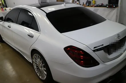 벤츠 S63 (65) amg 화이트골드 전체랩핑 / 대전 도안동