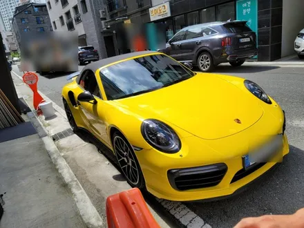 포르쉐 911터보s 옐로우 유광 대전전체랩핑 porsche 911 turbo s / 대전 도안동
