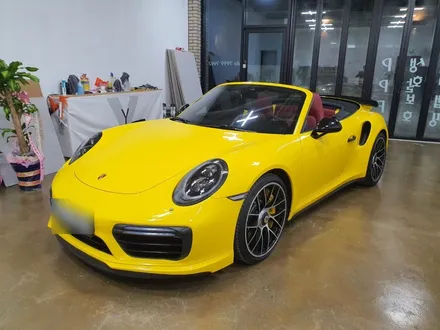 포르쉐 911터보s 옐로우 유광 대전전체랩핑 porsche 911 turbo s / 대전 도안동