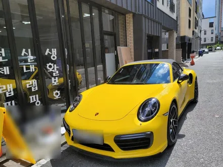 포르쉐 911터보s 옐로우 유광 대전전체랩핑 porsche 911 turbo s / 대전 도안동