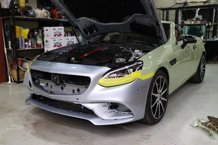 벤츠 SLC 43AMG 전체랩핑 ( 비닐프로그 피스타치오 그린 ) / 대전 도안동