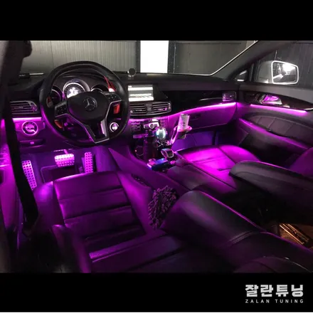 벤츠 CLS 63AMG 언제까지 주황색쓸꺼야!? 광량업 엠비언트로 실내분위기 살리기 평택안성 잘란튜닝 이천 천안 / 경기 안성