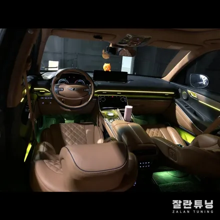 제네시스 GV80 엠비언트 추가시공 순정이 있어도 부족해~ 평택안성 잘란튜닝 천안이천충북 엠비언트 무드등 실내튜닝 / 경기 안성