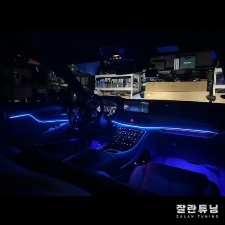 평택안성 더뉴싼타페엠비언트 싼타페TM 페이스리프트 실내 무드등 시공 잘란튜닝 / 경기 안성