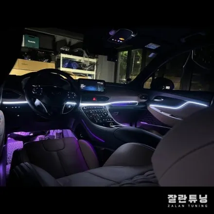 평택안성 더뉴싼타페엠비언트 싼타페TM 페이스리프트 실내 무드등 시공 잘란튜닝 / 경기 안성