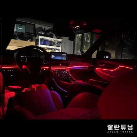 평택안성 더뉴싼타페엠비언트 싼타페TM 페이스리프트 실내 무드등 시공 잘란튜닝 / 경기 안성