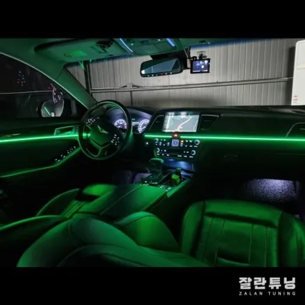 제네시스DH G80 엠비언트 실내인테리어 조명이 빠지면 섭하지 엠비언트 하나면 끝!! 평택안성 잘란튜닝 / 경기 안성