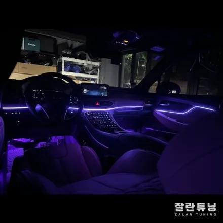 평택안성 더뉴싼타페엠비언트 싼타페TM 페이스리프트 실내 무드등 시공 잘란튜닝 / 경기 안성