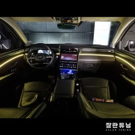 투싼NX4 엠비언트로 실내 꾸미기 무드등으로 색상마다 분위기가 완전 다르다!! 평택안성 잘란튜닝 / 경기 안성