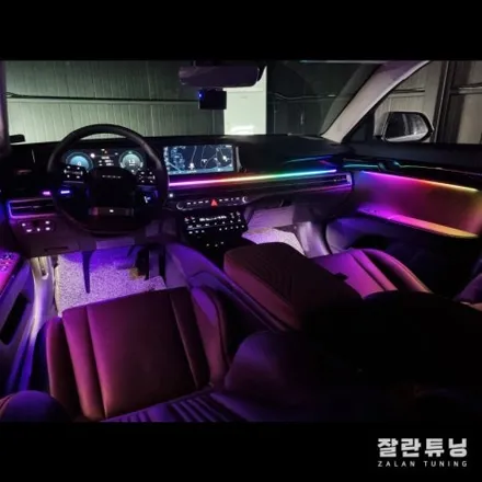 디올뉴그랜저GN7 엠비언트 순정보다 더욱 화려하고 고급스러운 느낌으로 눈부심없는 무드등 평택엠비언트 잘란튜닝 / 경기 안성