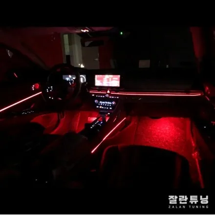 아반떼CN7 엠비언트광량업 + 도어트림 확장시공 평택안성CN7무드등 잘란튜닝 / 경기 안성