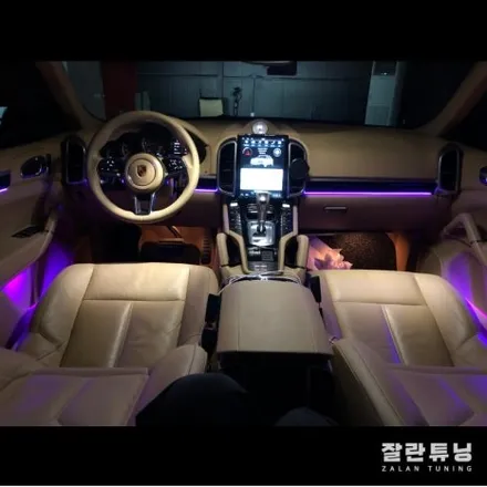 포르쉐 카이엔 엠비언트 실내무드등 평택안성 잘란튜닝 / 경기 안성