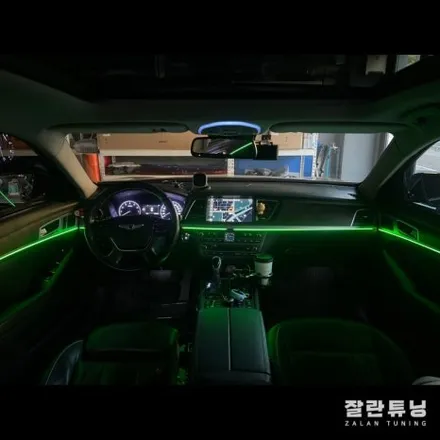 제네시스 G80 깔끔한 실내인테리어에 엠비언트 조명을 더하면? 평택안성 앰비언트무드등튜닝 / 경기 안성