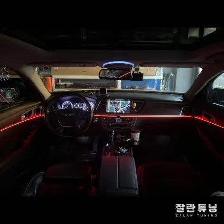 제네시스 G80 깔끔한 실내인테리어에 엠비언트 조명을 더하면? 평택안성 앰비언트무드등튜닝 / 경기 안성
