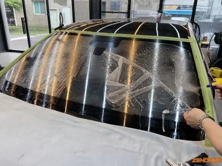 [김포썬팅] 전면 썬팅 재시공 차량 썬팅 시공중 가장 중요합니다 왜? BMW G70 i7 / BMW F01 740i / 폭스바겐 아테온 / 김포시 장기동