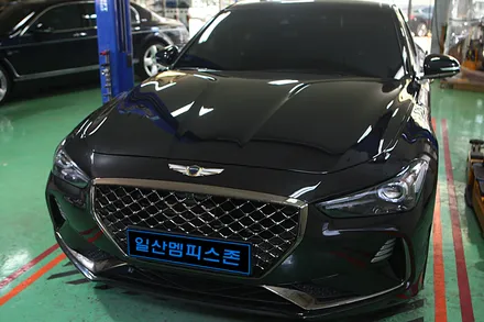 [제네시스] G70 우레탄 캘리퍼도색(컬러체인지 재작업) 내구성 입증 - 익스트림 레드 - 일산멤피스존 - 서울 경기 일산 파주 브레이크 캘리퍼도색 잘하는곳 비용 신형개조 컨버젼 / 파주 운정로