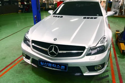 [벤츠] SL63 AMG 우레탄 캘리퍼도색 - 세라믹 오렌지 - 일산멤피스존 - 서울 경기 일산 파주 운정 브레이크 캘리퍼도색 드레스업 튜닝 복원 잘하는곳 비용 / 파주 운정로