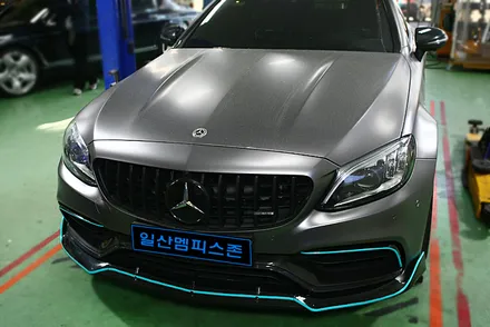 [벤츠] AMG C63 우레탄 캘리퍼도색 - 커스텀 민트(개인맞춤컬러) - 일산멤피스존 - 서울 경기 일산 파주 브레이크 캘리퍼도색 드레스업 튜닝 복원 잘하는곳 / 파주 운정로