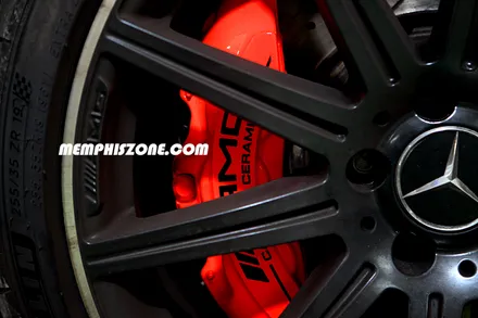 [벤츠] CLS63 AMG 캘리퍼도색 - 플래쉬 플라밍고(형광색) - 일산멤피스존 - 서울 경기 일산 파주 브레이크 캘리퍼도색 잘하는곳 비용 신형개조 컨버젼 / 파주 운정로