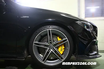 [벤츠] AMG CLA45 캘리퍼도색 - 커스텀 옐로우(개인주문컬러) - 일산멤피스존 - 서울 경기 일산 파주 브레이크 캘리퍼도색 드레스업 튜닝 복원 잘하는곳 / 파주 운정로