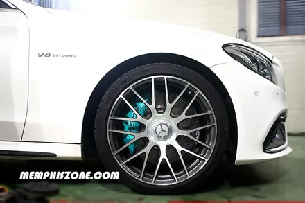 [벤츠] AMG C63 컨버터블 (W213) 브레이크 캘리퍼도색 - 커스텀 민트(개인 맞춤 컬러) - 일산 멤피스존 / 경기 파주