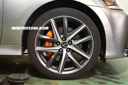 [렉서스] GS350 우레탄 캘리퍼도색 - 메탈릭 오렌지 - 일산멤피스존 - 서울 경기 일산 파주 운정 브레이크 캘리퍼도색 드레스업 튜닝 복원 잘하는곳 비용 / 파주 운정로