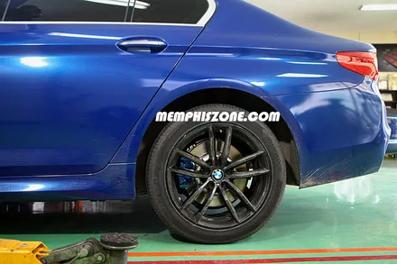 [BMW] 520d 우레탄 캘리퍼도색(재도색) - 메탈릭 블루 - 일산멤피스존 - 서울 경기 일산 파주 브레이크 캘리퍼도색 잘하는곳 비용 신형개조 컨버젼 / 파주 운정로