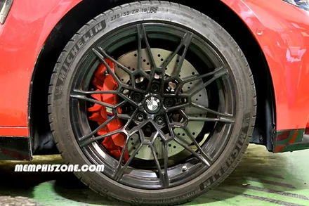 [BMW] M4 (G80) 우레탄 캘리퍼도색 - 커스텀 메탈릭 토마토 레드 - 일산멤피스존 - 서울 경기 일산 파주 운정 브레이크 캘리퍼도색 드레스업 튜닝 복원 잘하는곳 비용 / 파주 운정로