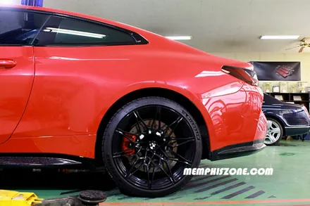 [BMW] M4 (G80) 우레탄 캘리퍼도색 - 커스텀 메탈릭 토마토 레드 - 일산멤피스존 - 서울 경기 일산 파주 운정 브레이크 캘리퍼도색 드레스업 튜닝 복원 잘하는곳 비용 / 파주 운정로